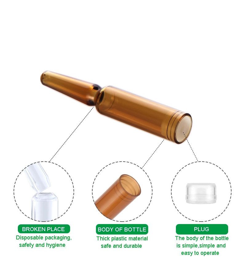 2ml Ampoules Vials Pharmaceutical Packaging Plastic 1 Ml Vial 4ml 3 Ml Plastic Vial with Snap Cap Attached Lid