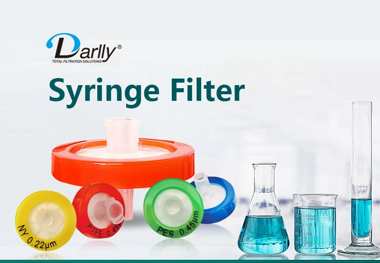 Disposable Small Volume 25mm PVDF Membrane Syringe Filters for HPLC Samples Preparation