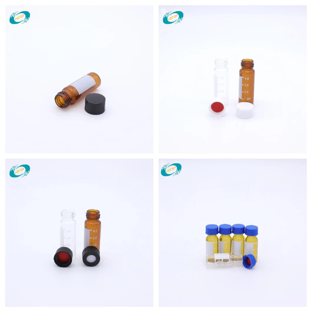 Autosampler 4ml HPLC Amber Glass Vial Bottles with Write-on Spot