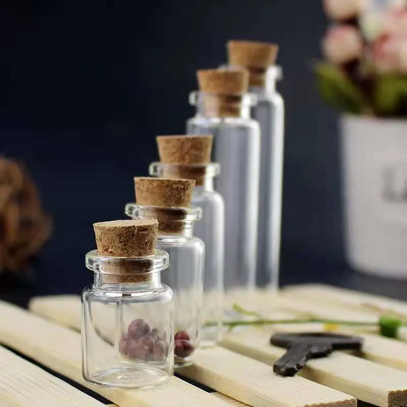 High Quality Empty Round Glass Vial for Storage with Cork