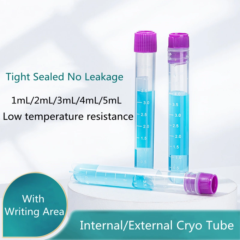 Quality Assurance Cryovials 2ml Graduated Cryogenic Storage Vials for Long-Term Sample Storage