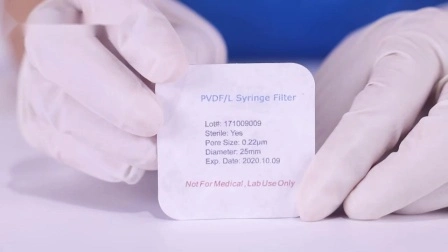 Labfil 13 mm PTFE hydrophober HPLC-Spritzenfilter, 0,22 µm, Vorfilter, geschweißter Typ