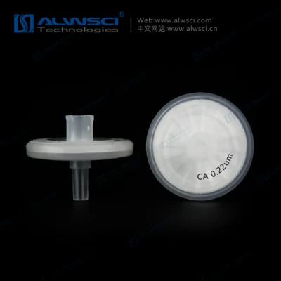 Probenvorbereiteter 25-mm-Ca-geschweißter Spritzenfilter 0,22 µm oder 0,45 µm mit Aufdruck für das Labor