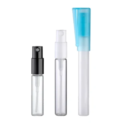 Crimp 11/410 Mini-Parfüm-Sprühflasche, 3 ml, 5 ml, 8 ml, 10 ml, 12 ml, Zerstäuber-Parfüm-Glasfläschchen für Probentester